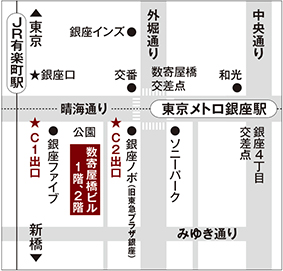 LightUp/Zekoo銀座店　地図